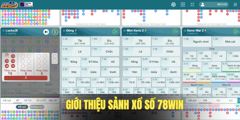 Giúp bạn hiểu về sảnh xổ số 78WIN